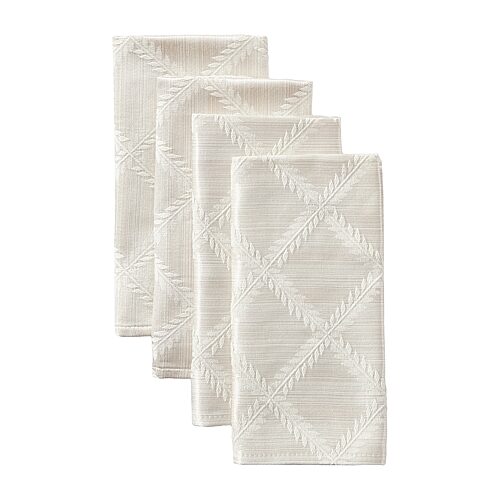 Lenox Laurel Leaf 4 Pack Napkins, One Size, Silver
