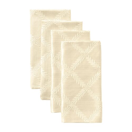 Threadmade Lenox Laurel Leaf 4 Pack Napkins In Yellow