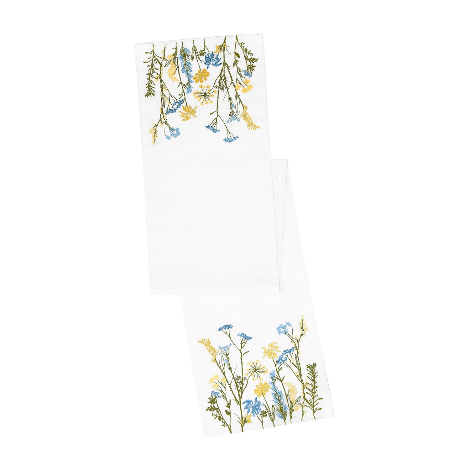 Lenox Wildflowers Border Embroidered Table Runner