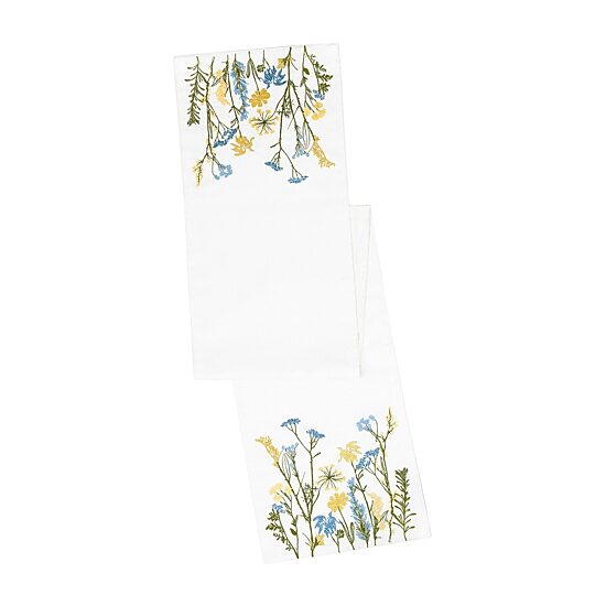 Lenox Wildflowers Border Embroidered Table Runner
