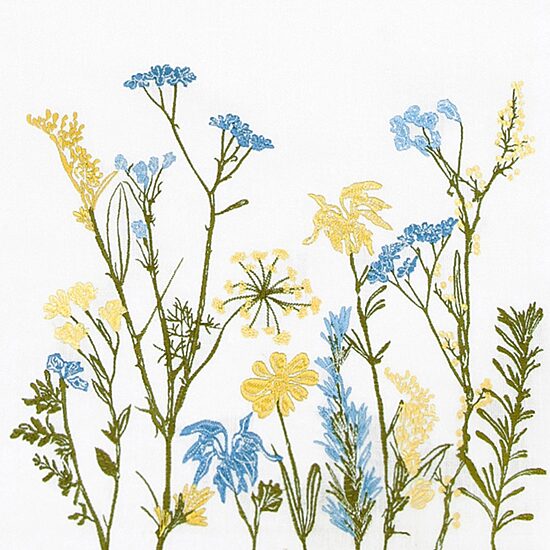 Lenox Wildflowers Border Embroidered Table Runner