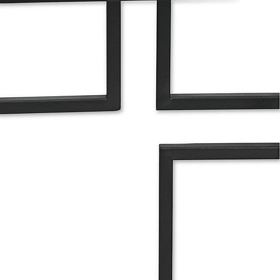 Cheungs Richese Black Repeating Square Metal Wall Sculpture