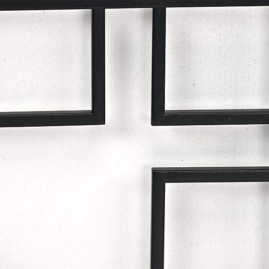 Cheungs Richese Black Repeating Square Metal Wall Sculpture