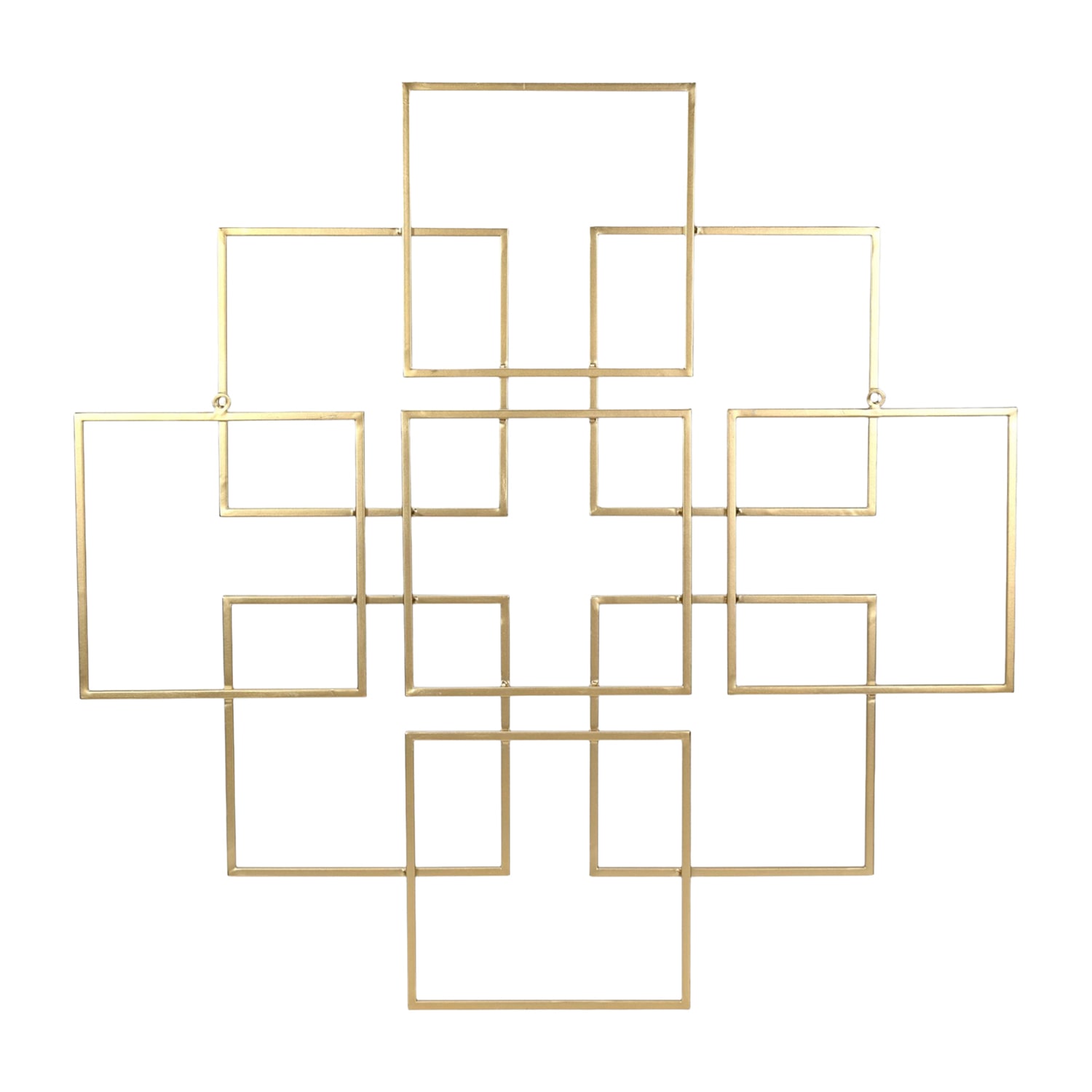 Cheungs Richese Gold Repeating Square Metal Wall Sculpture