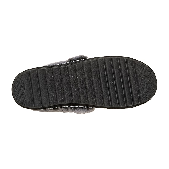 Skechers Bobs Cozy Kiss Cozy Cat Womens Memory Foam Faux Fur Trim Slip-On Slippers