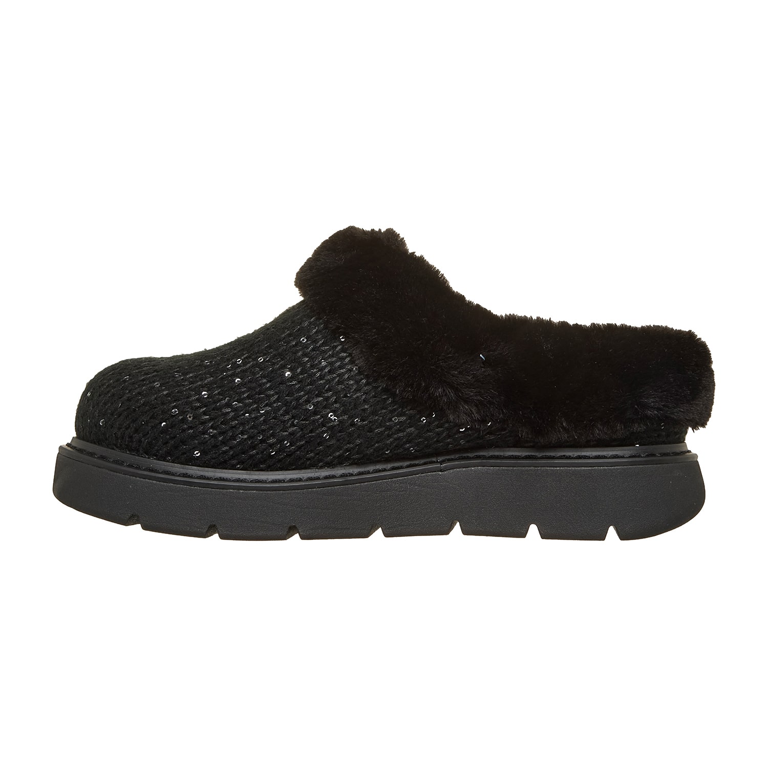 Skechers Bobs Keepsakes Lite B Bright Womens Memory Foam Faux Fur Trim Slip-On Slippers