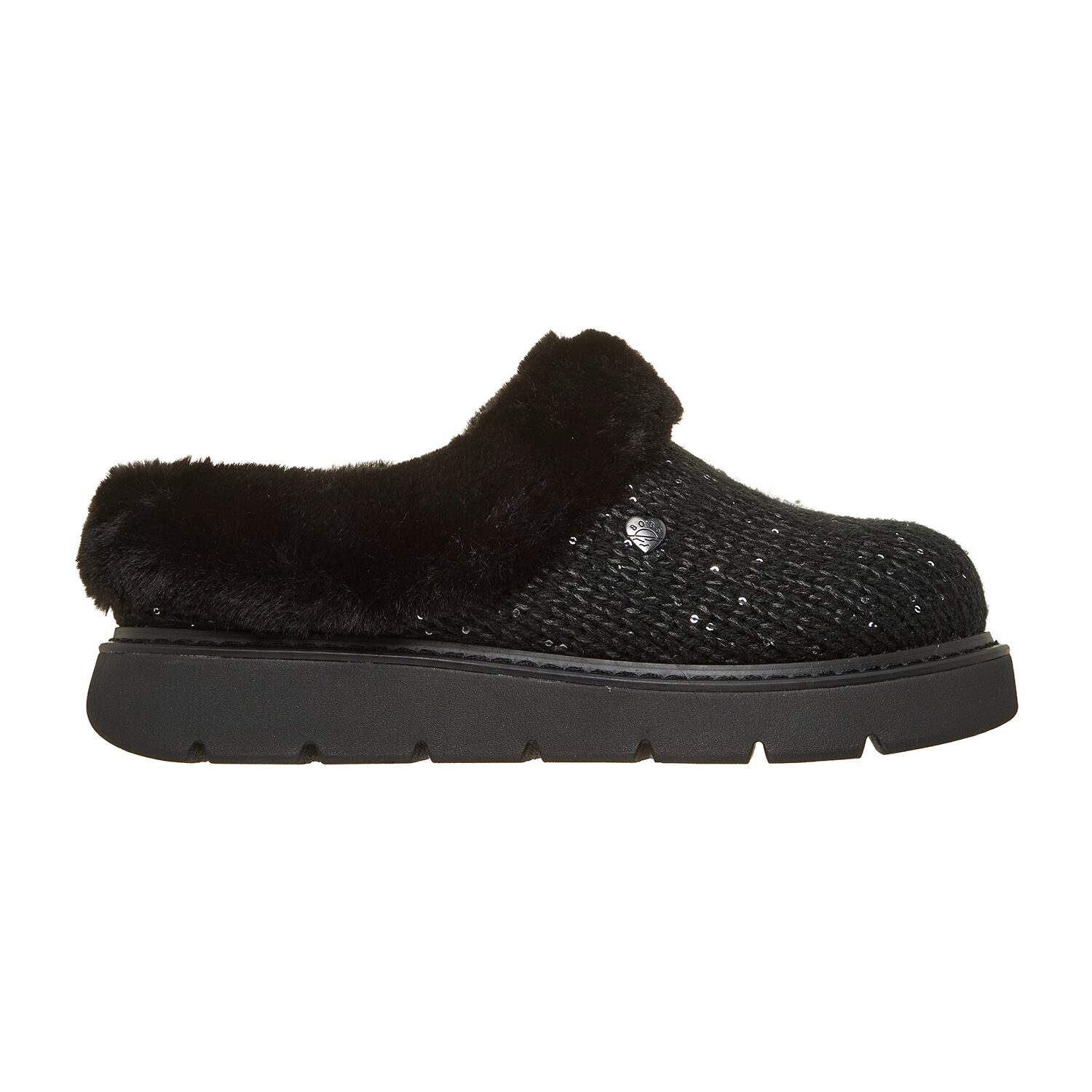 Skechers Bobs Keepsakes Lite B Bright Womens Memory Foam Faux Fur Trim Slip-On Slippers