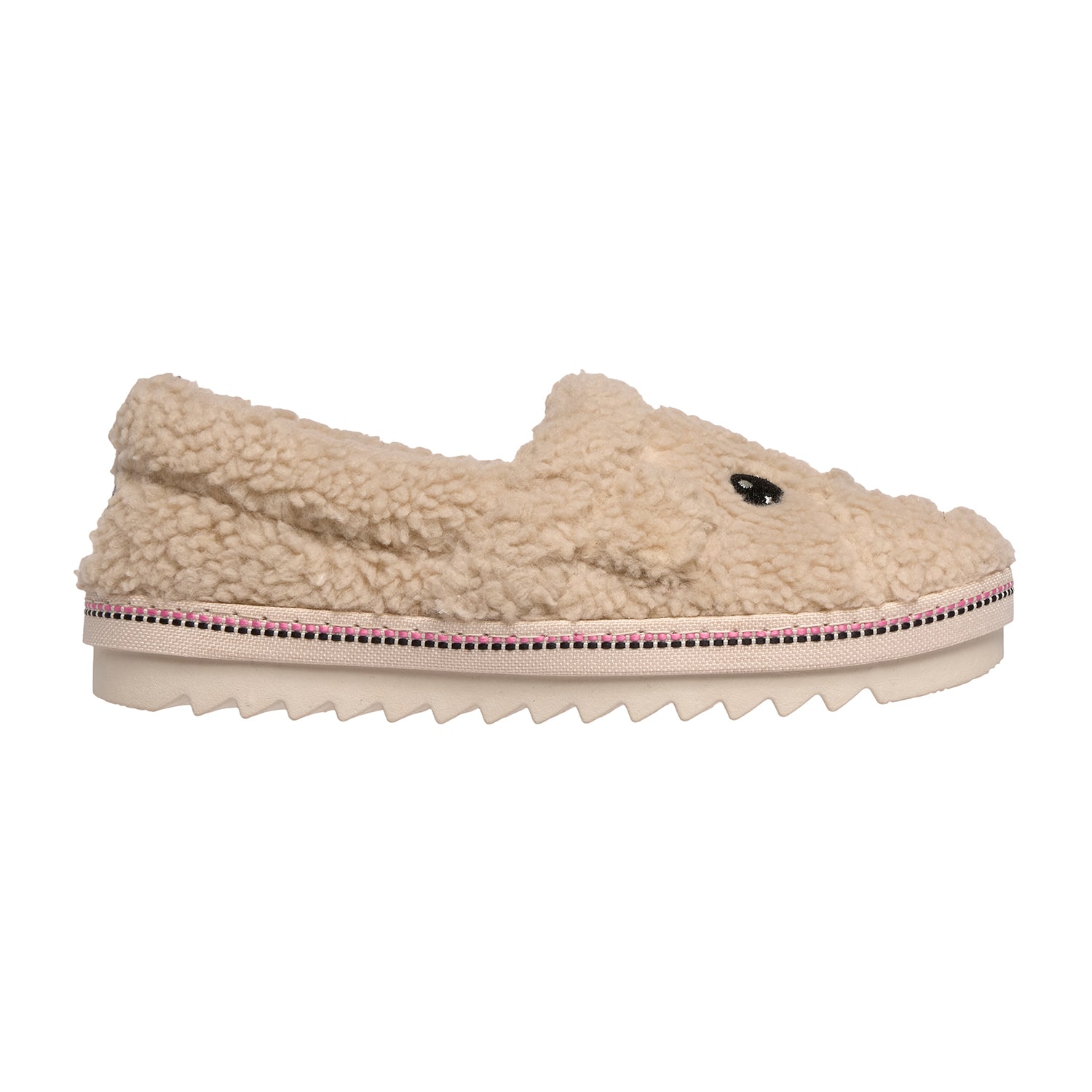 Skechers Bobs Cozy Kiss Doggy Driver Womens Memory Foam Faux Fur Trim Slip-On Slippers
