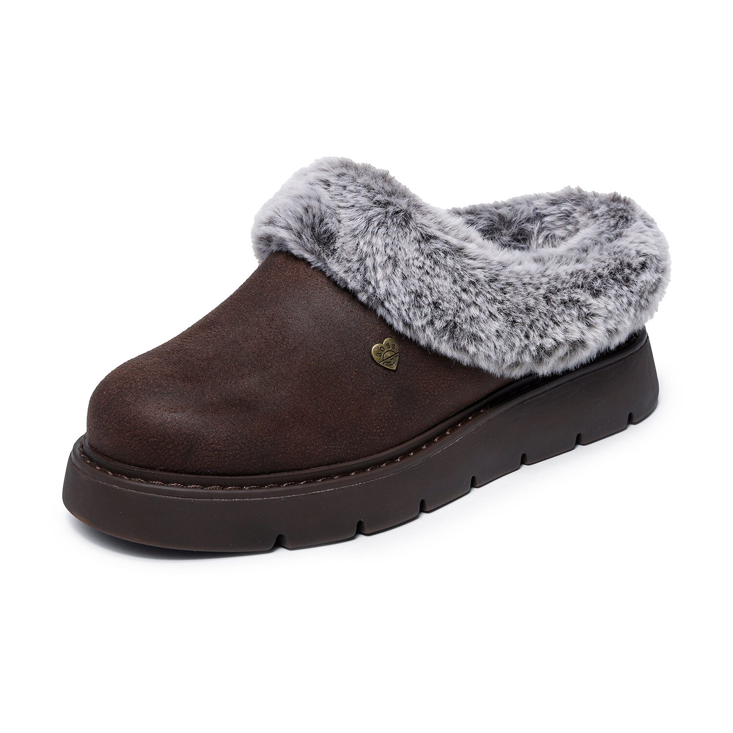Skechers Bobs Keepsakes Lite Cozy Blend Womens Memory Foam Faux Fur Trim Slip-On Slippers