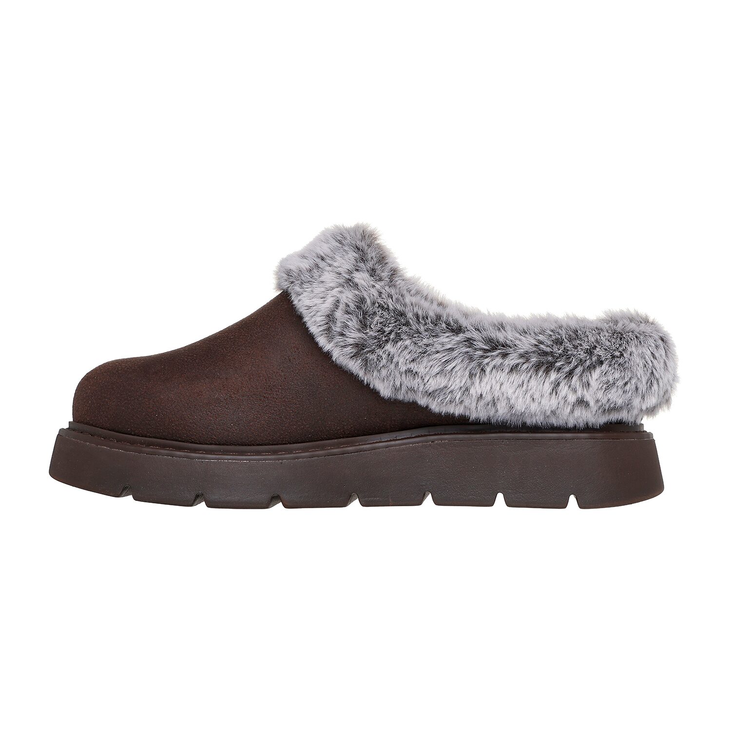 Skechers Bobs Keepsakes Lite Cozy Blend Womens Memory Foam Faux Fur Trim Slip-On Slippers