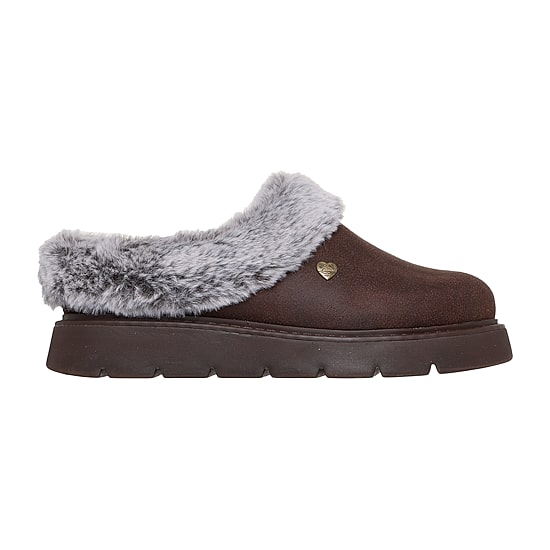 Skechers Bobs Keepsakes Lite Cozy Blend Womens Memory Foam Faux Fur Trim Slip-On Slippers