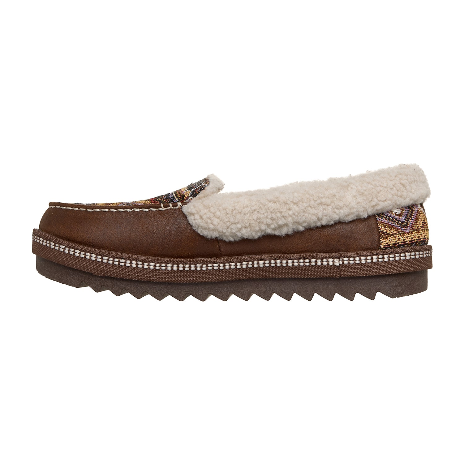 Skechers Bobs Cozy Kiss Boho Bliss Womens Memory Foam Faux Fur Trim Slip-On Slippers