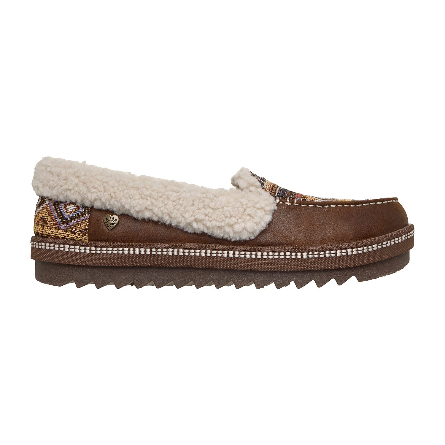 Skechers Bobs Cozy Kiss Boho Bliss Womens Memory Foam Faux Fur Trim Slip-On Slippers