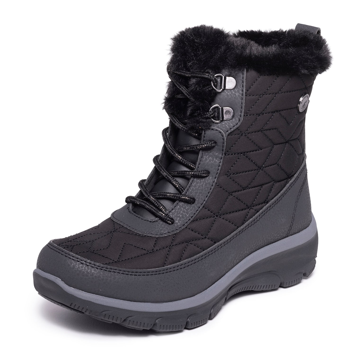 Skechers Womens Wilshire Blvd Fresh Zip Fleece Lined Flat Heel Winter Boots