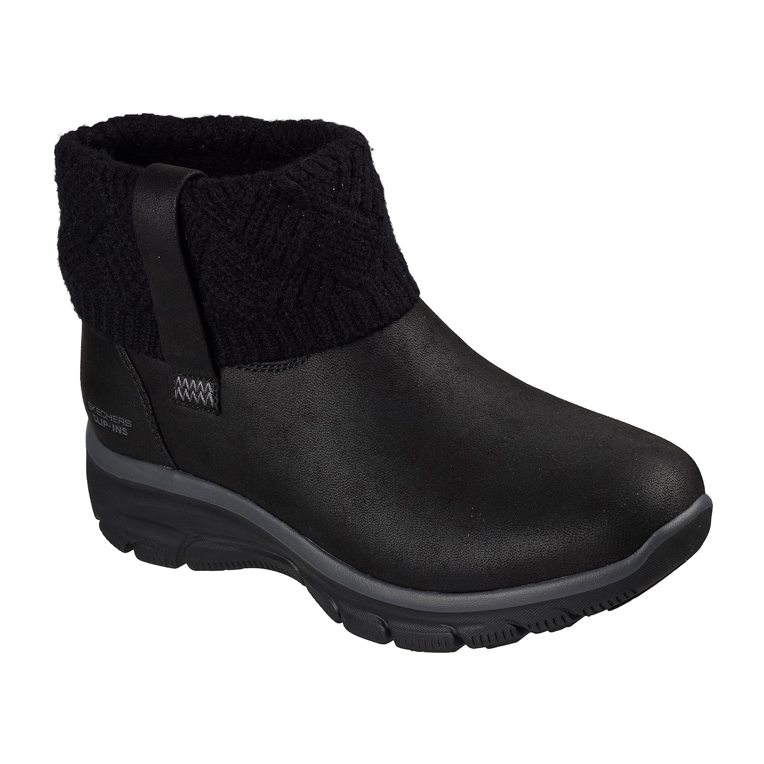 Skechers Womens Easy Going Cozy Habit Flat Heel Winter Boots