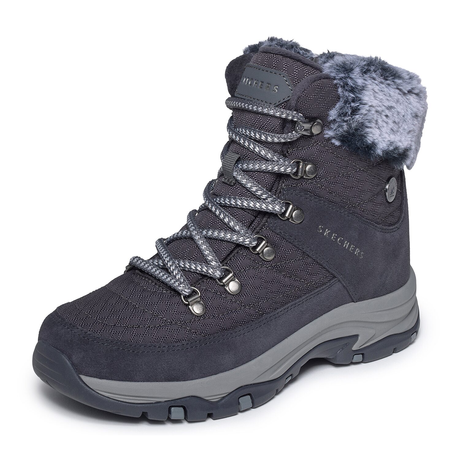 Skechers Womens Trego Fleece Lined Flat Heel Winter Boots