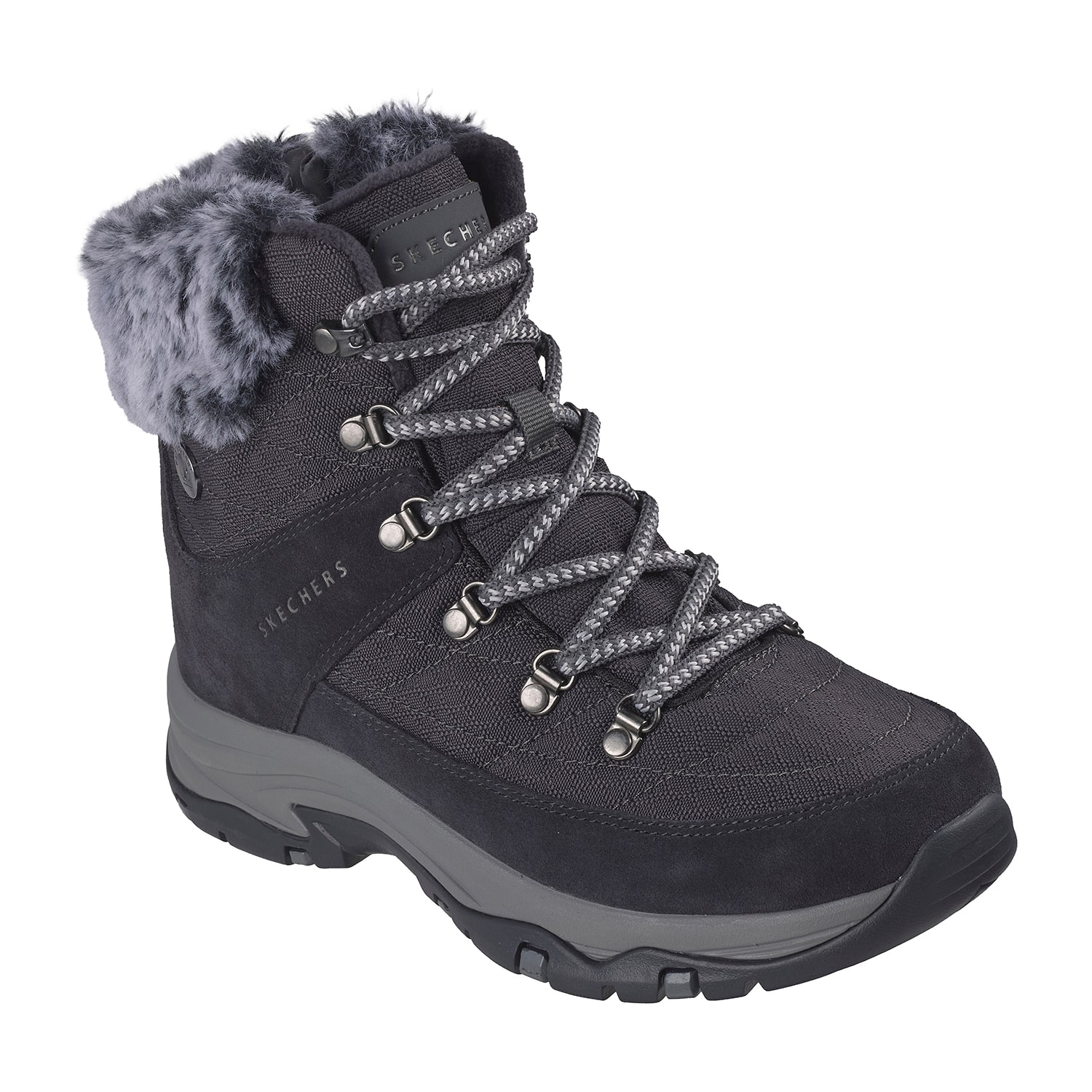 Skechers Womens Trego Fleece Lined Flat Heel Winter Boots