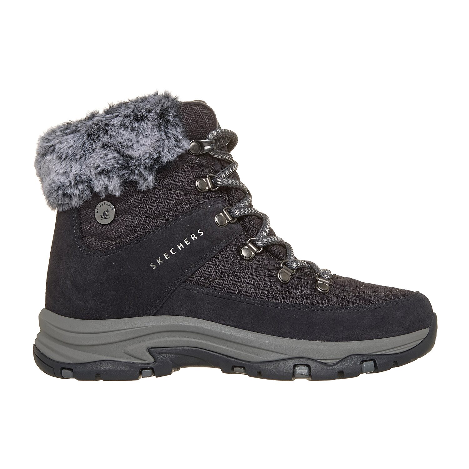 Skechers Womens Trego Fleece Lined Flat Heel Winter Boots