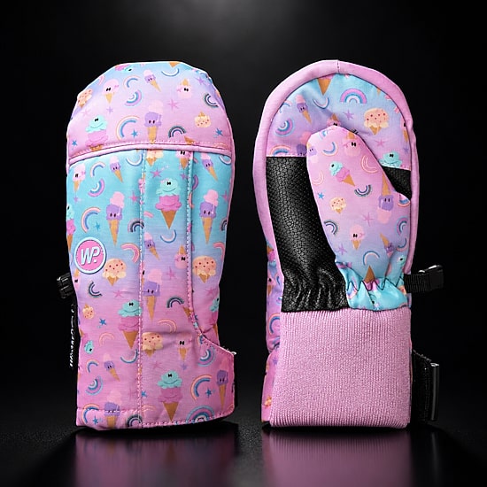 WinterProof Easy On Vertical Velcro Opening, Suregrip Palm Toddler Girls Mittens