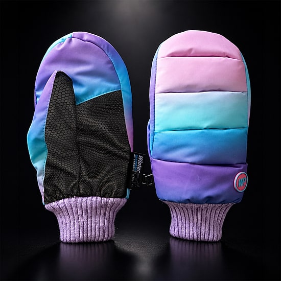 WinterProof Puffer Style Extra Filling For Warmth Toddler Girls Mittens