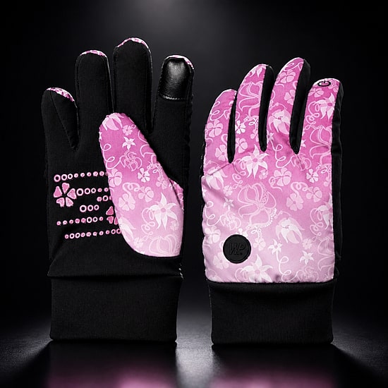 WinterProof Silicone Grip On Palm Big Kid Girls Breathable Gloves