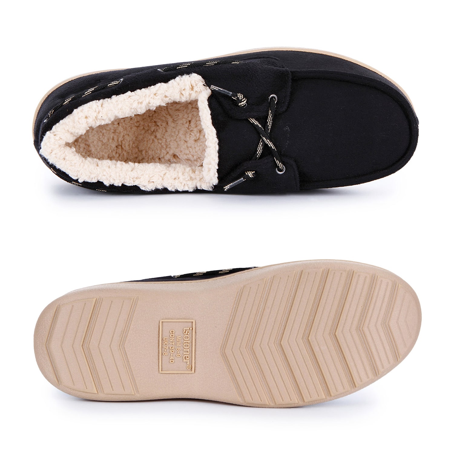 Isotoner Sherpasoft Boater Mens Moccasin Slippers