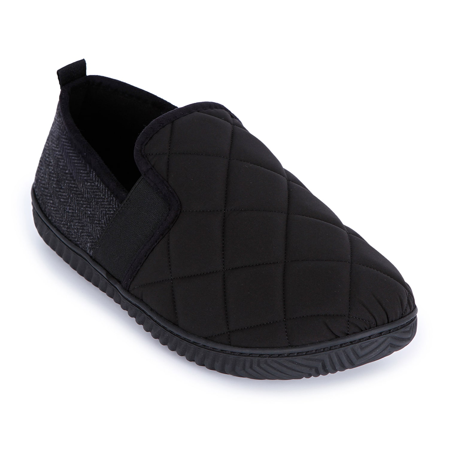 Isotoner Quilted Woven Aline Mens Slip-On Slippers