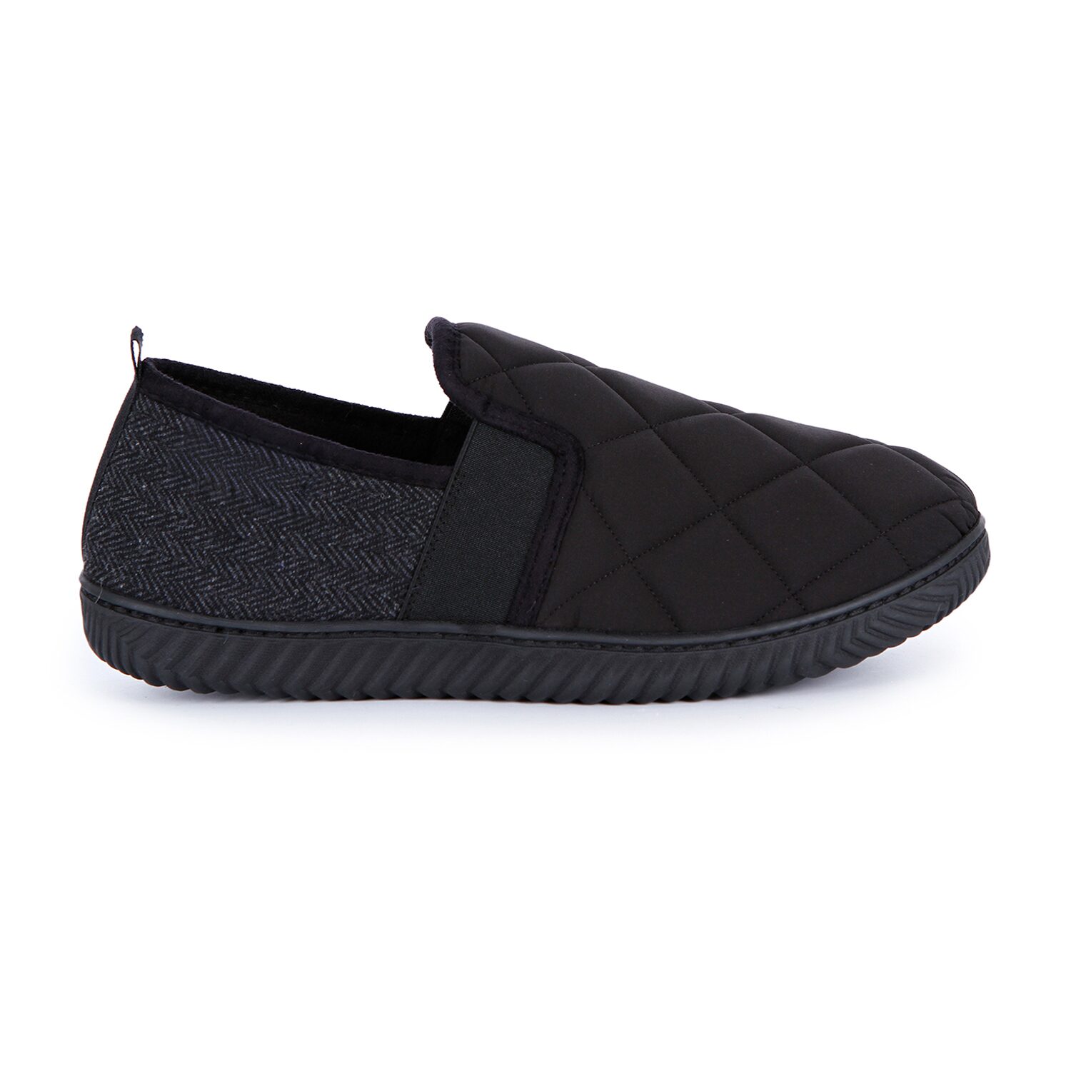 Isotoner Quilted Woven Aline Mens Slip-On Slippers