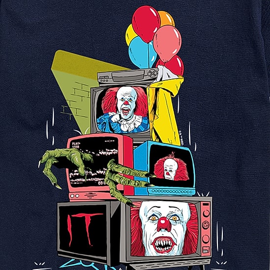 It Television You'Ll Float Too Mens Crew Neck Short Sleeve Regular Fit Graphic T-Shirt