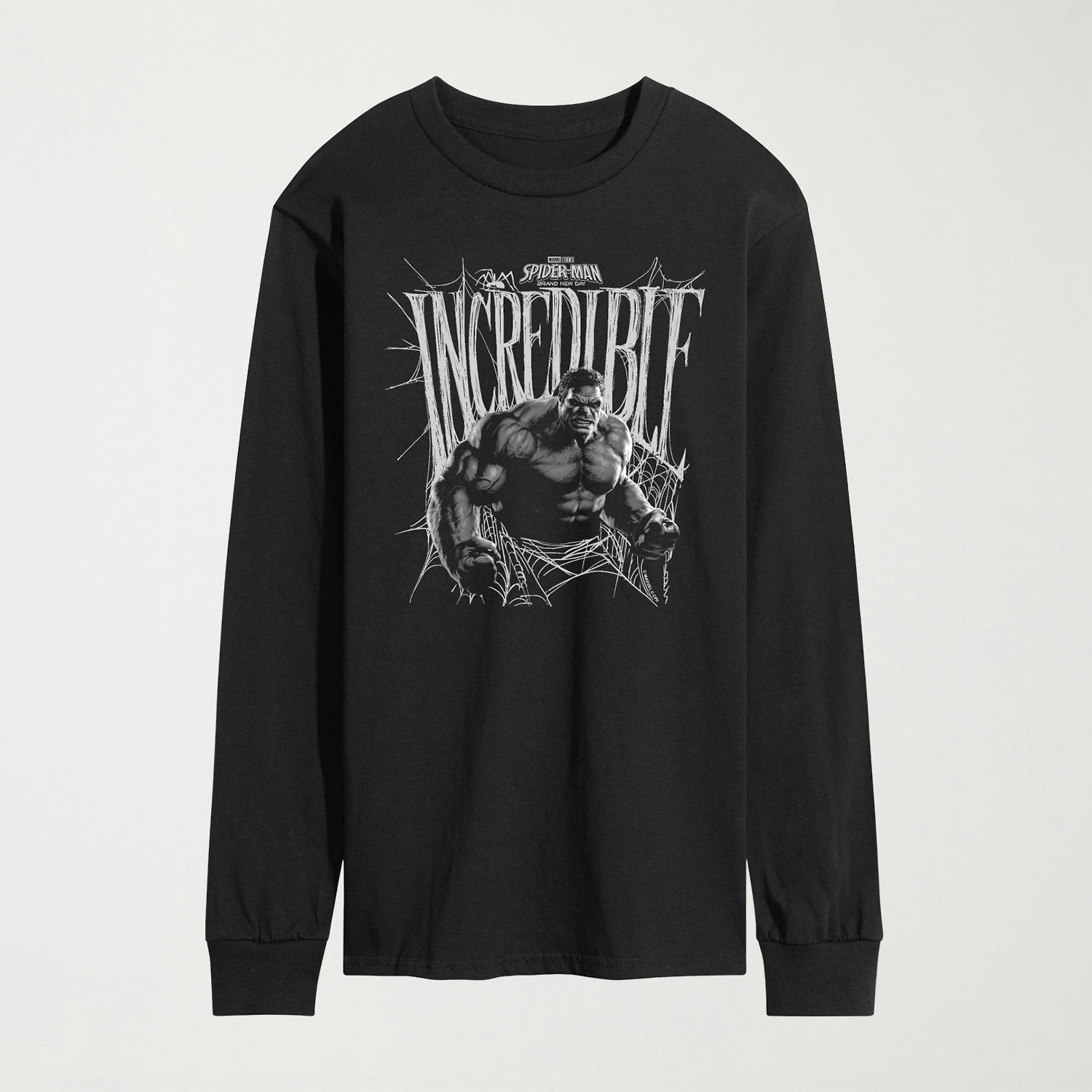 Brand New Day Incredible Hulk Mens Crew Neck Long Sleeve Regular Fit Graphic T-Shirt