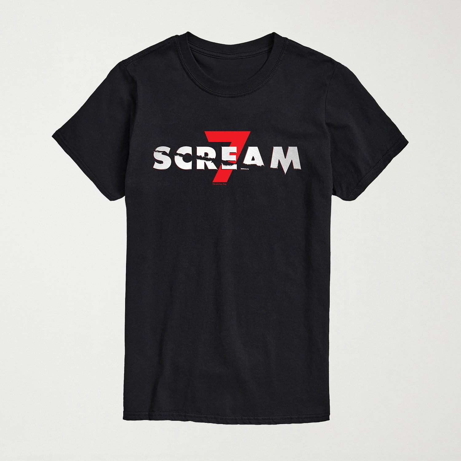 Scream 7 Logo Mens Crew Neck Short Sleeve Regular Fit Graphic T-Shirt