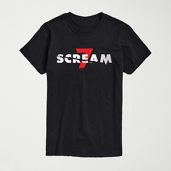 Scream 7 Logo Mens Crew Neck Short Sleeve Regular Fit Graphic T-Shirt