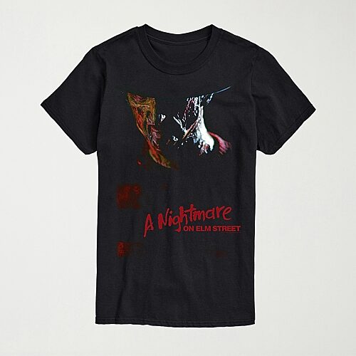 Nightmare On Elm Street Portrait Mens Crew Neck Short Sleeve Regular Fit Freddy Graphic T-Shirt, X-large, Black