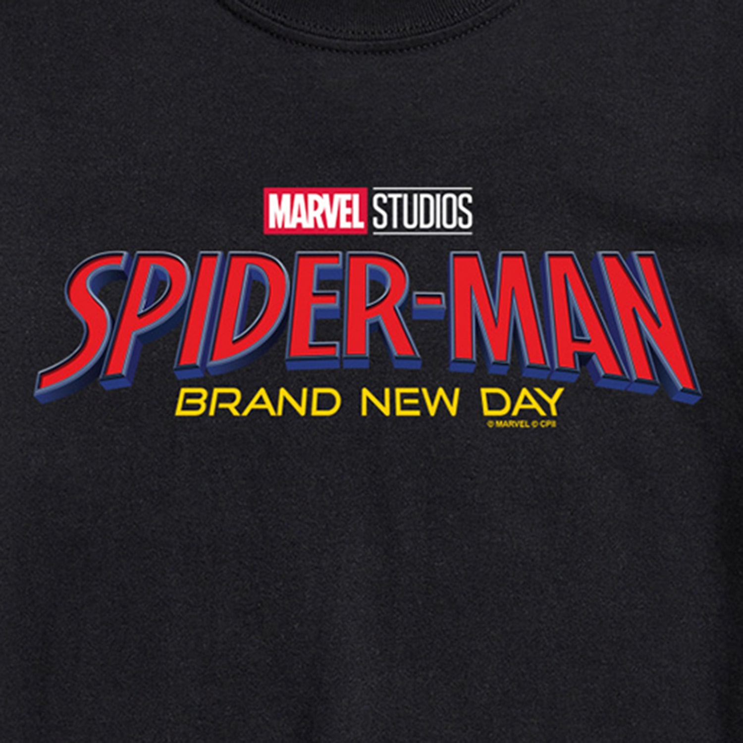 Brand New Day Logo Mens Crew Neck Short Sleeve Regular Fit Spiderman Graphic T-Shirt