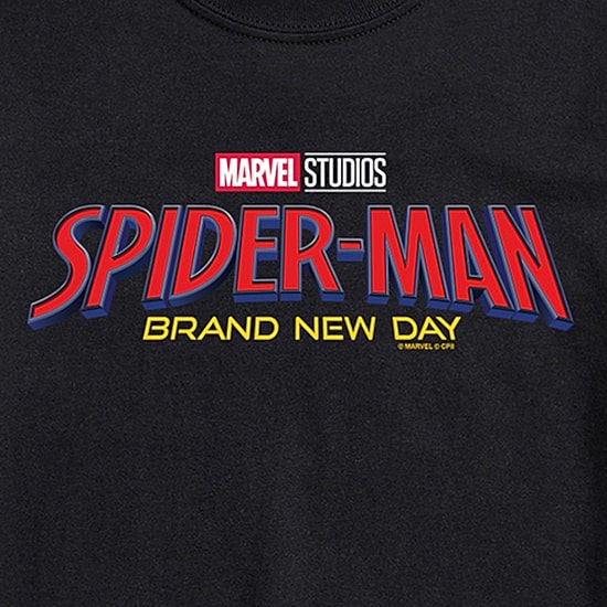 Brand New Day Logo Mens Crew Neck Short Sleeve Regular Fit Spiderman Graphic T-Shirt