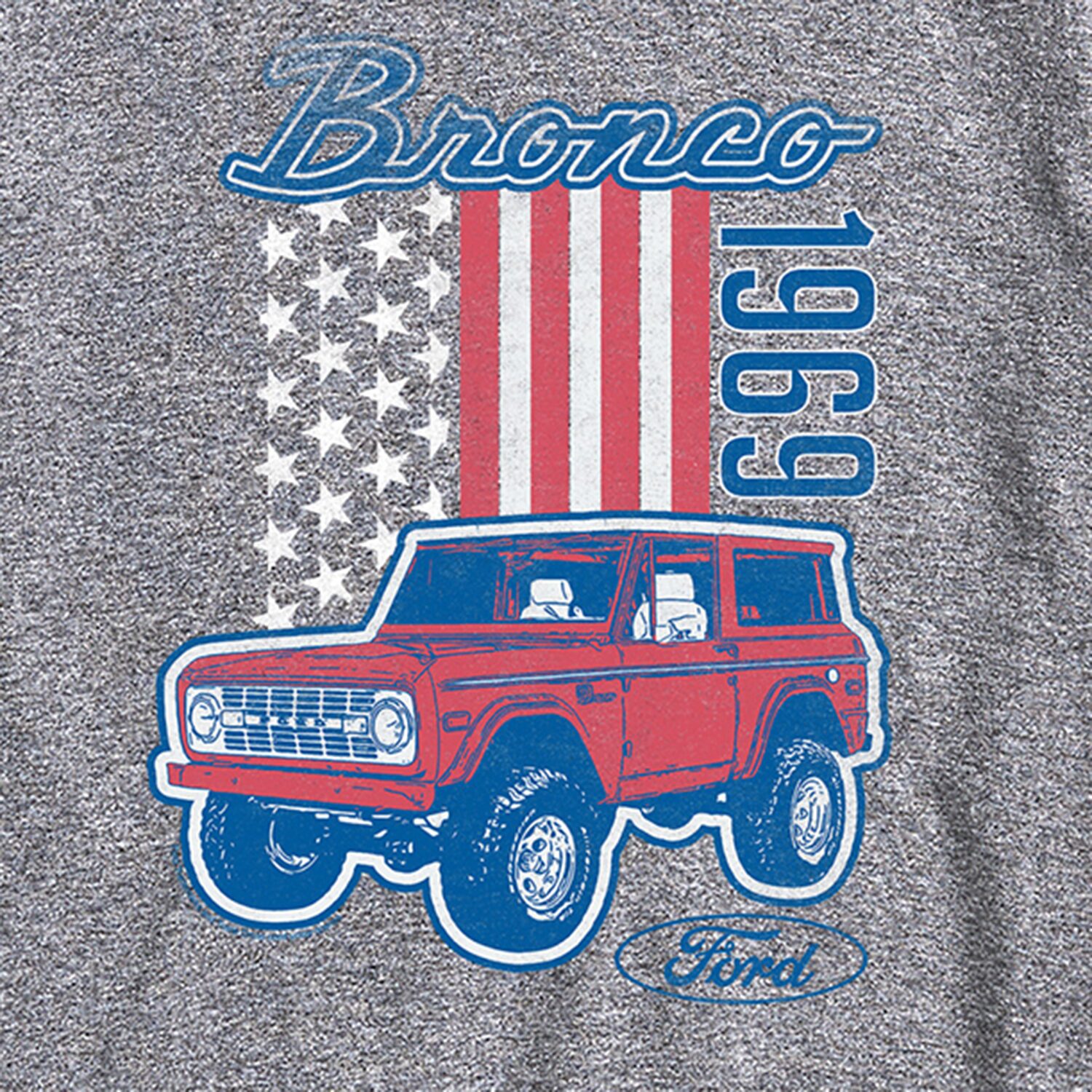 Ford American Bronco 69 Mens Crew Neck Short Sleeve Regular Fit Graphic T-Shirt