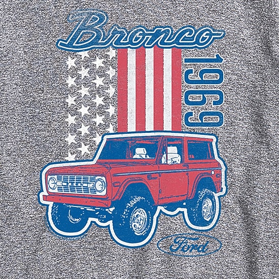 Ford American Bronco 69 Mens Crew Neck Short Sleeve Regular Fit Graphic T-Shirt