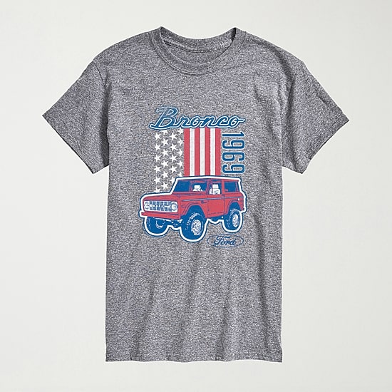 Ford American Bronco 69 Mens Crew Neck Short Sleeve Regular Fit Graphic T-Shirt