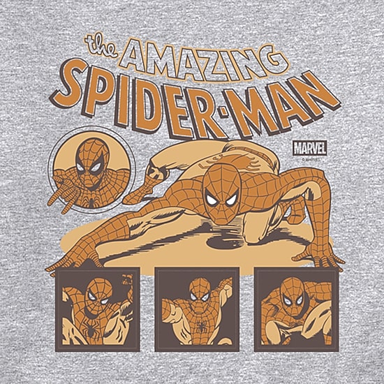 Spider-Man Web Slinger Mens Crew Neck Long Sleeve Spiderman Sweatshirt