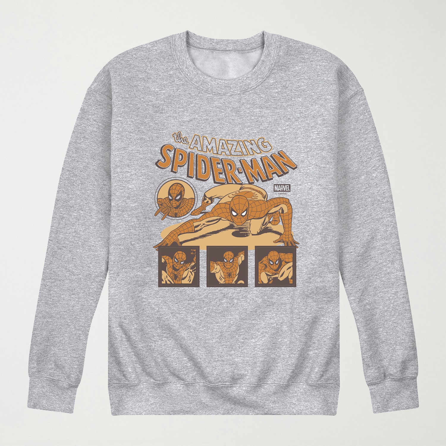 Spider-Man Web Slinger Mens Crew Neck Long Sleeve Spiderman Sweatshirt