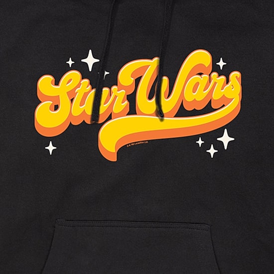 Retro Logo Mens Long Sleeve Star Wars Hoodie