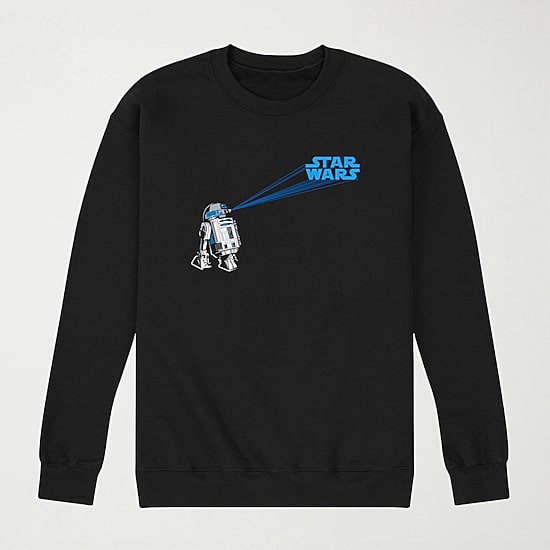 R2d2 Mens Crew Neck Long Sleeve Star Wars Sweatshirt