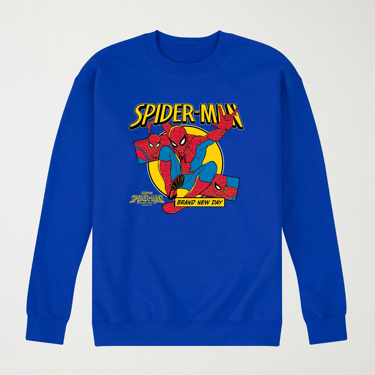 Brand New Day Comic Mens Crew Neck Long Sleeve Spiderman Sweatshirt