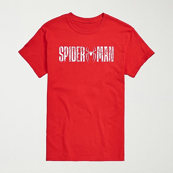 Brand New Day Web Logo Mens Crew Neck Short Sleeve Regular Fit Spiderman Graphic T-Shirt