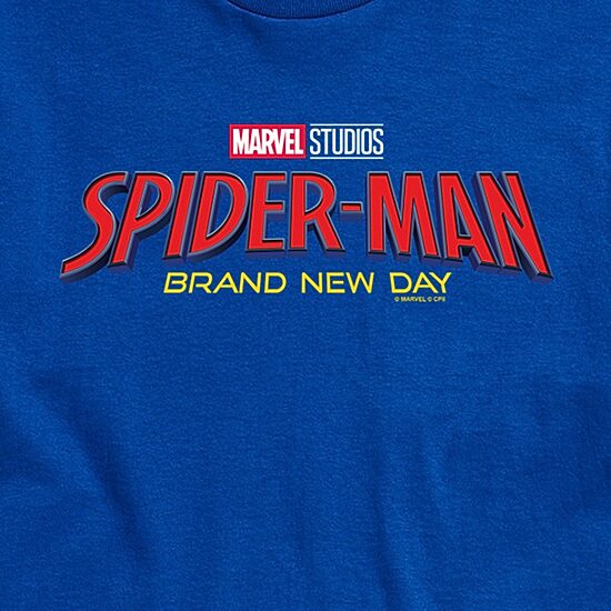Brand New Day Logo Mens Crew Neck Short Sleeve Regular Fit Spiderman Graphic T-Shirt
