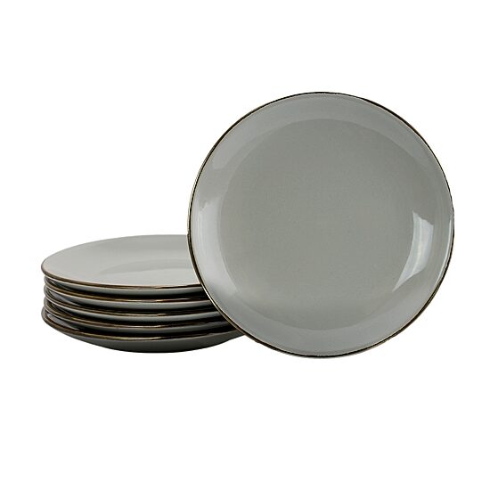 Elama Tahitian Sand 6-pc. Stoneware Salad Plate