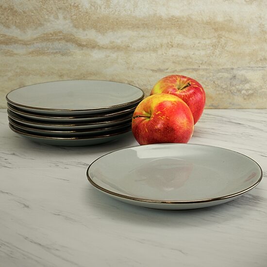Elama Tahitian Sand 6-pc. Stoneware Salad Plate