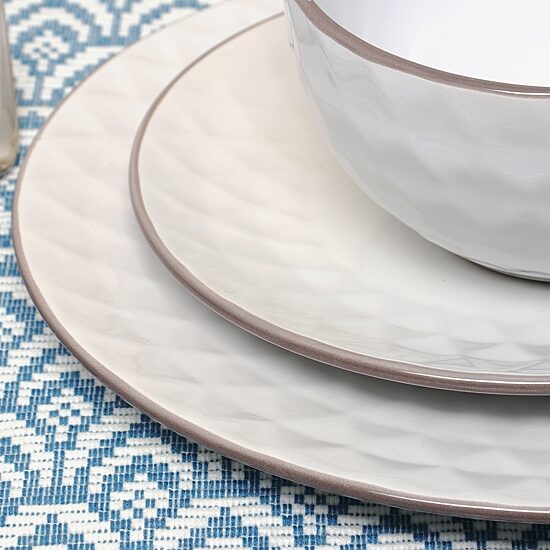 Elama Medici Pearl 16-pc. Stoneware Dinnerware Set