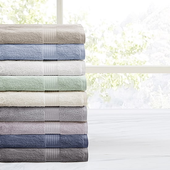 Madison Park Certified 100% Organic Cotton 6-pc. Solid Bath Towel Set