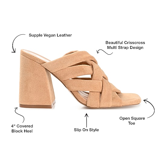 Journee Collection Dorisa Womens Round Open Toe Block Heel Pumps
